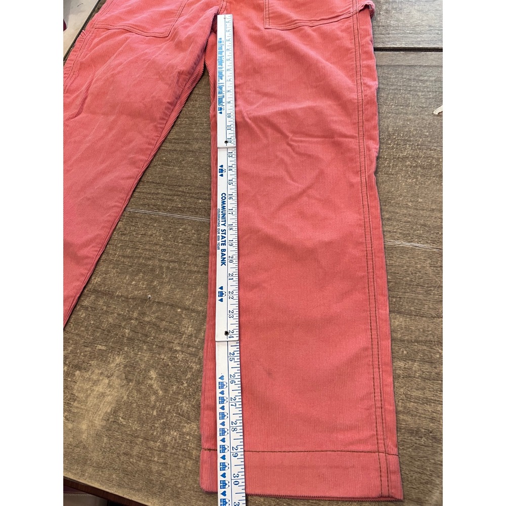 Urban Outfitters BDG Corduroy Carpenter Pants Coral Size 32 Grunge 90s Style - Picture 12 of 14